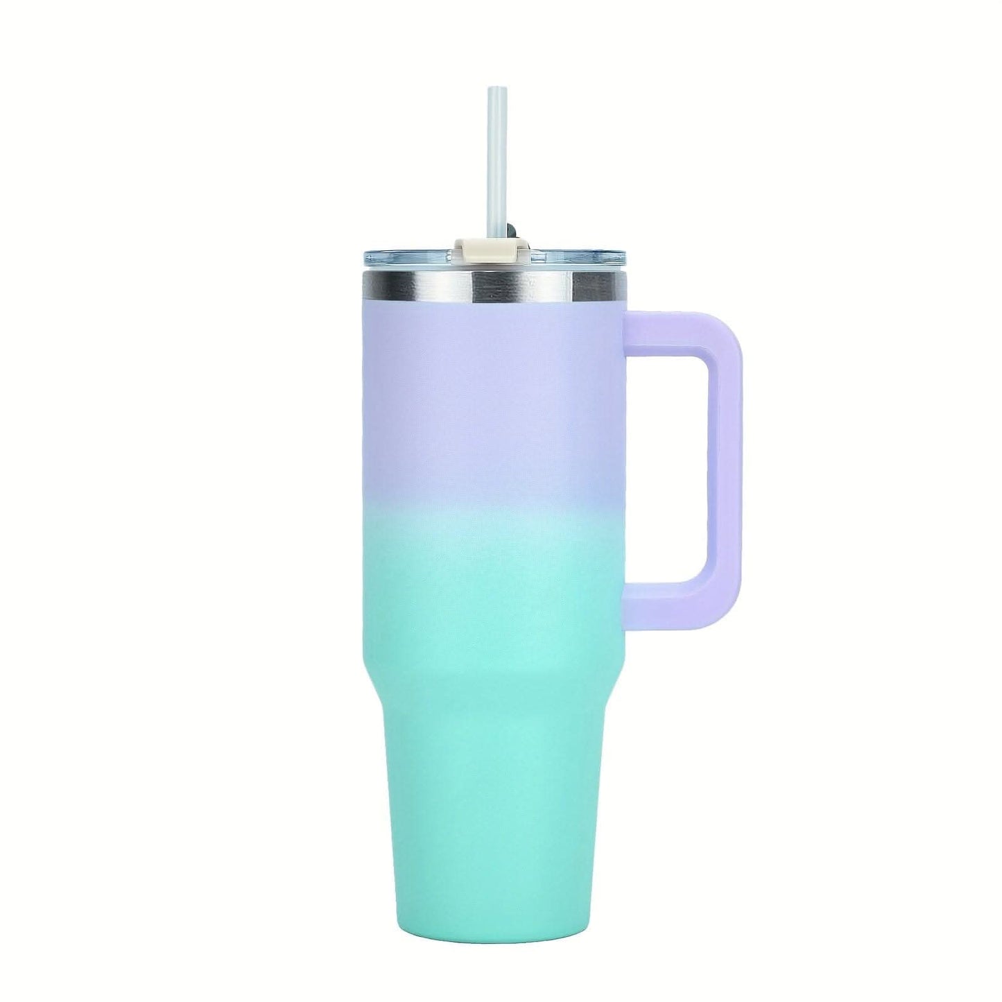 Stainless Steel Tumbler with Handle & Straw