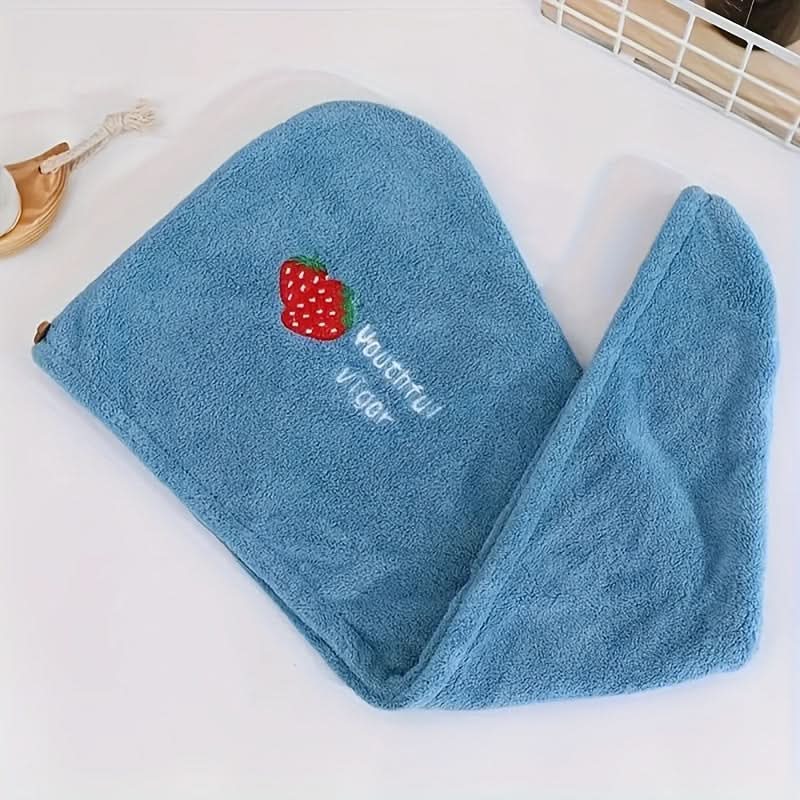 Soft & Absorbent Embroidered Hair Drying Cap