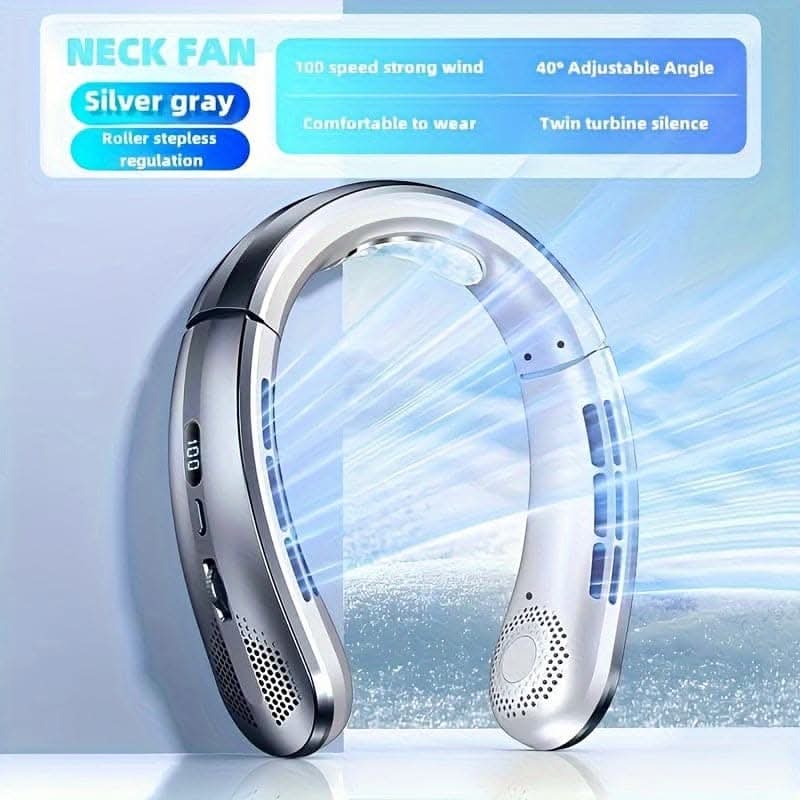 Adjustable Portable Neck Fan – Dual Cooling Design