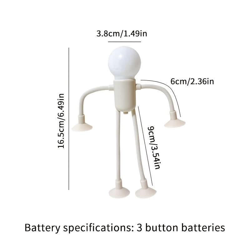 2pcs Foldable Humanoid Night Light Lamps – Creative Desk Accessories
