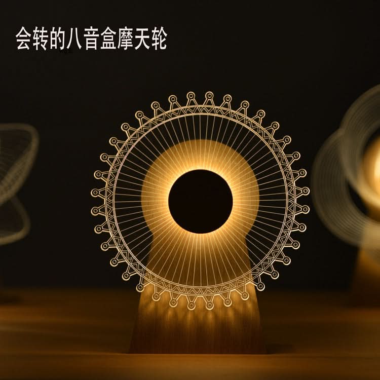 Creative Wooden Ferris Wheel Music Box