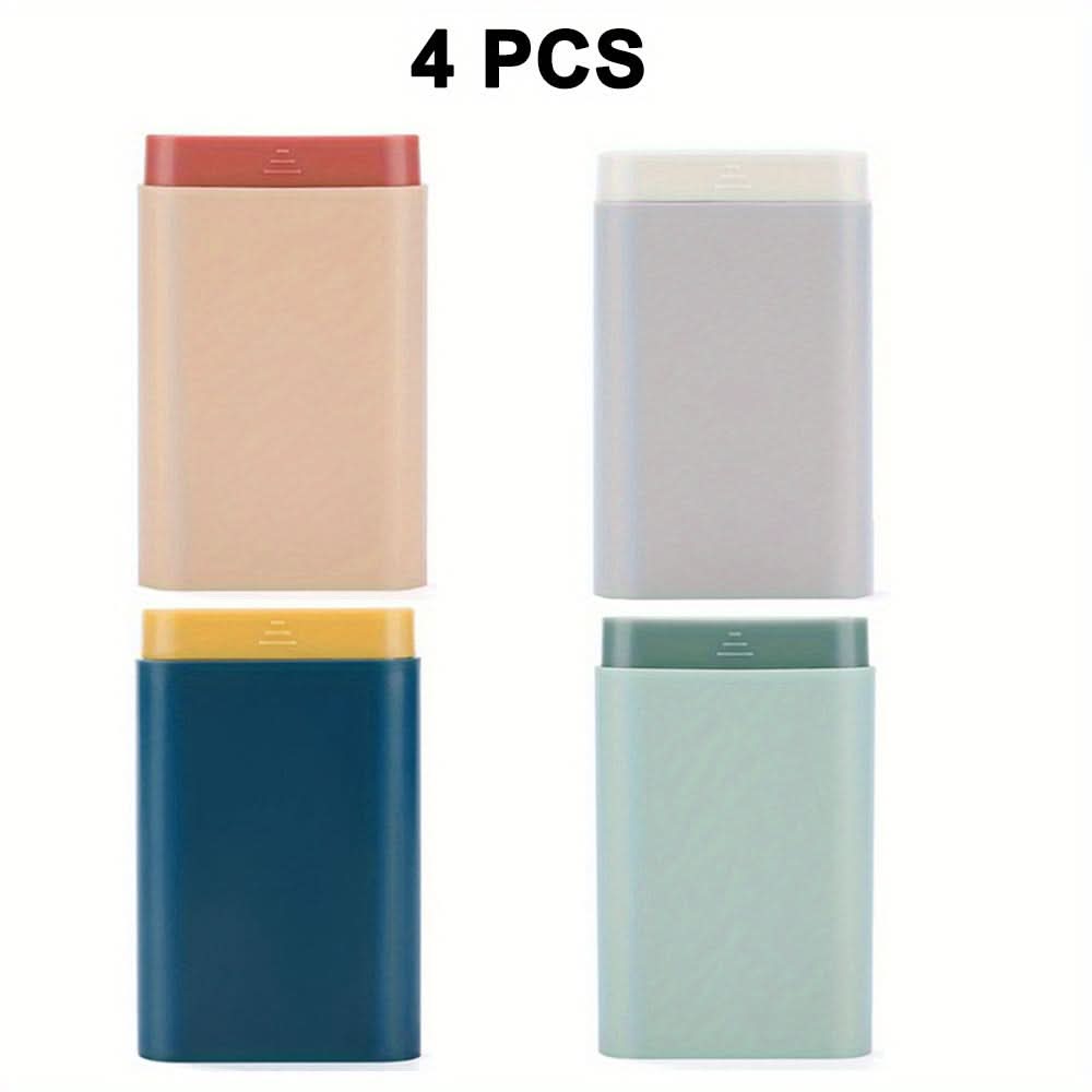 4-Pack Travel Pill Organizer – Portable 6-Grid Pill Box