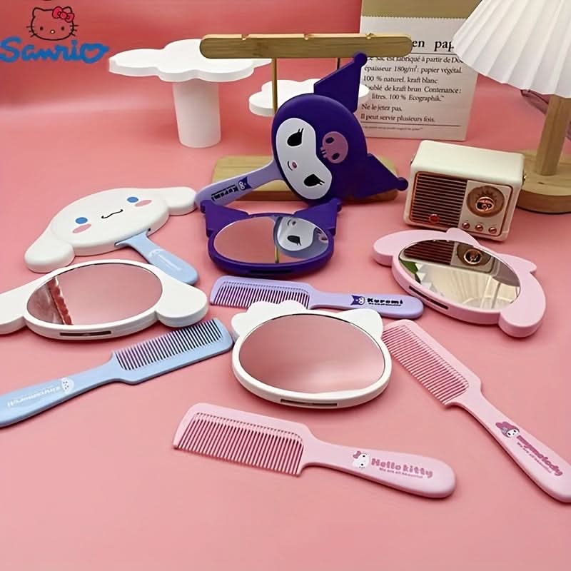 Travel Hair Comb Set with Mirror – Compact & Portable