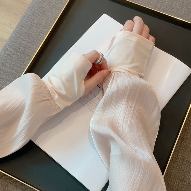 Women’s Ice Silk Cooling Arm Sleeves – Breathable Sun Protection