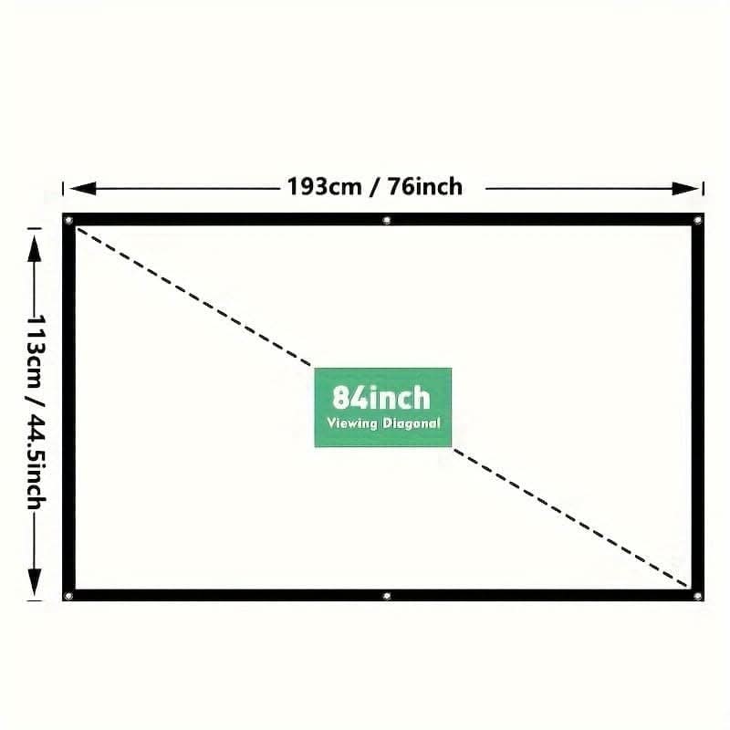 Portable 72/84/100 Inch HD Projection Screen