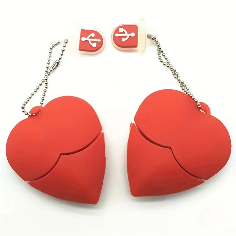 Cute Heart-Shaped USB Drive