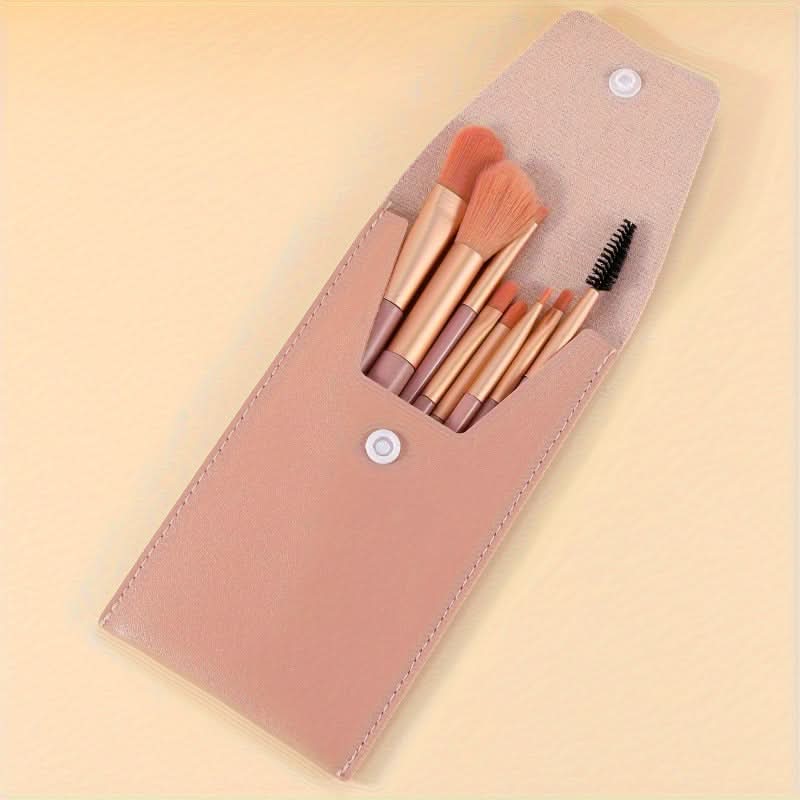 8-Piece Portable Makeup Brush Set – Mini Brushes for Concealer