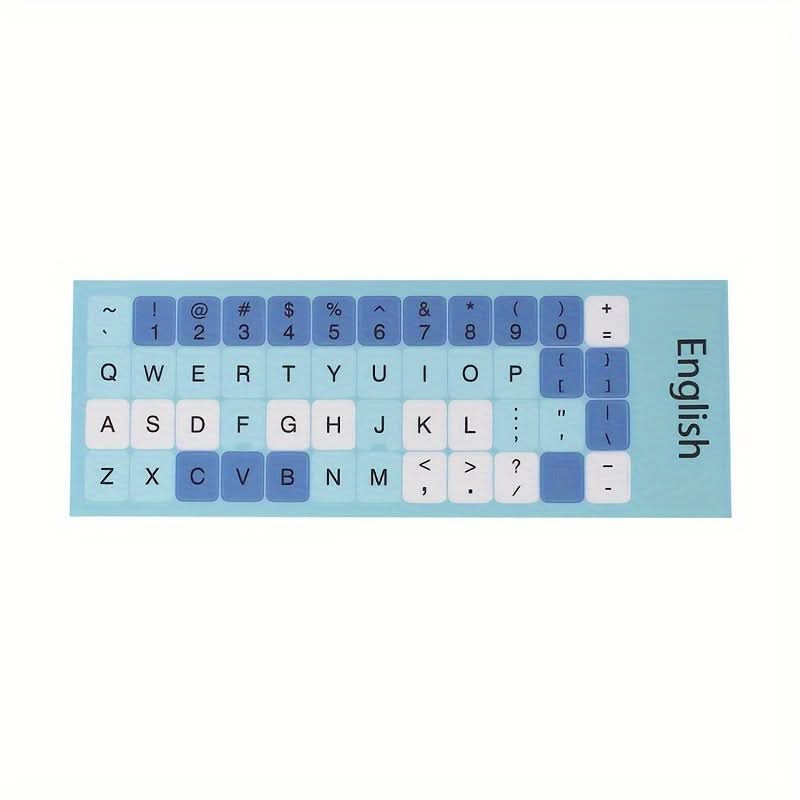 Pack of 2 Reusable Multicolored Keyboard Decals – Universal Stickers