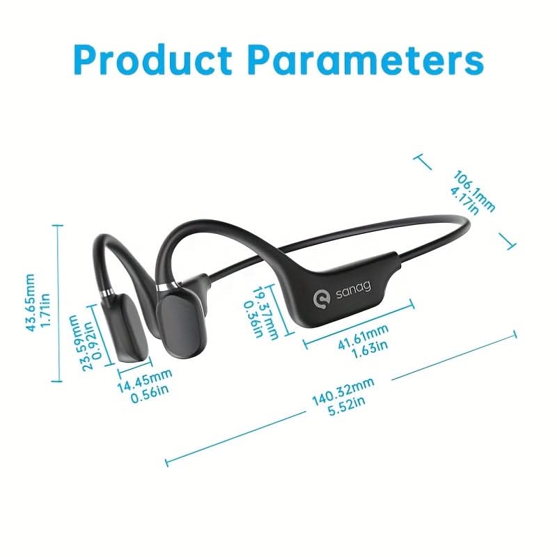 A5X Bone Conduction Wireless Sport Headphones – Sweatproof, Long Battery Life
