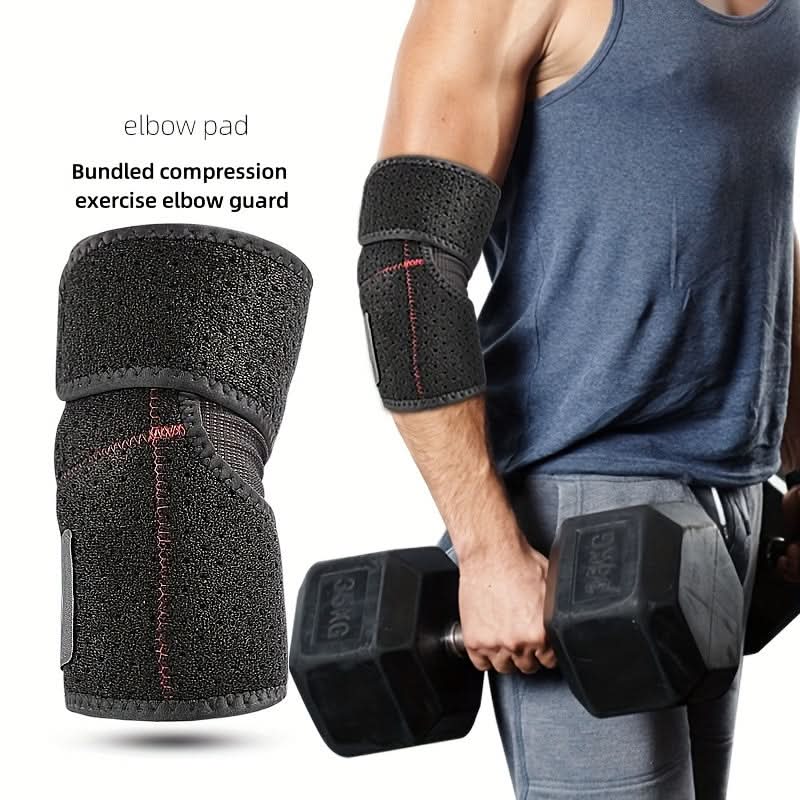 Adjustable Compression Elbow Sleeve – Durable Rubber Support
