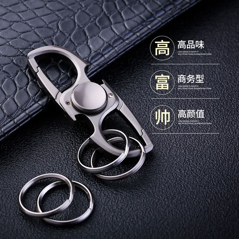 Stainless Steel Fidget Spinner Keychain – Stylish & Durable Car Key Ring