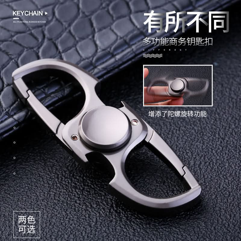 Stainless Steel Fidget Spinner Keychain – Stylish & Durable Car Key Ring