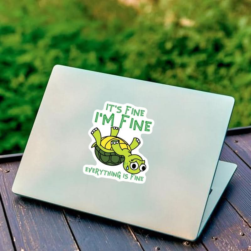 Turtle Stickers  – “I’m OK, Everything’s OK” Decals for Cars, Laptops & More