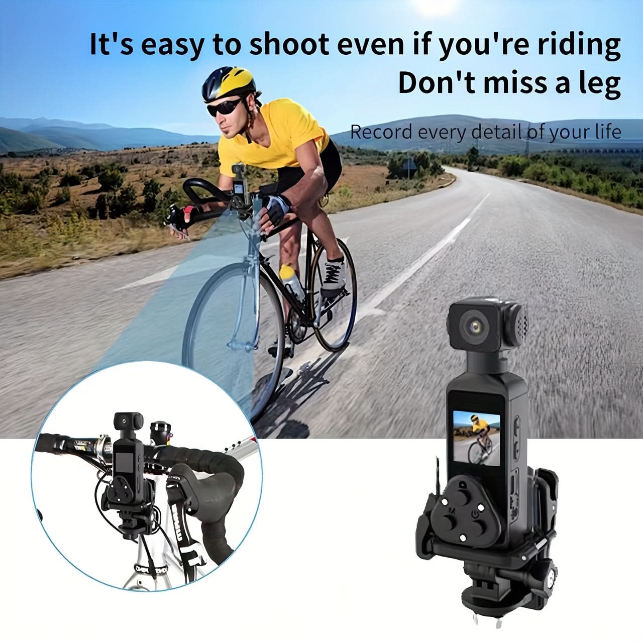 4K Ultra HD Action Camera with Stabilization, Rotating Lens & External Microphone