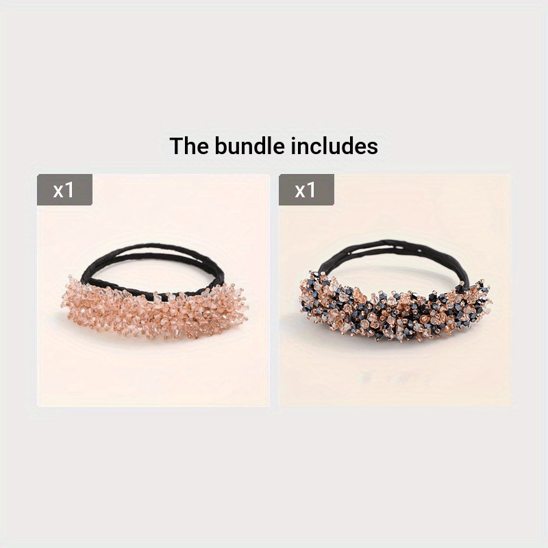 Stylish Crystal Rhinestone Donut Bun Maker - Elegant Hair Accessory