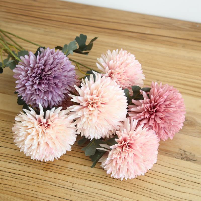 Set of 2 pcs. Dandelion Flower Ball Artificial Bouquet