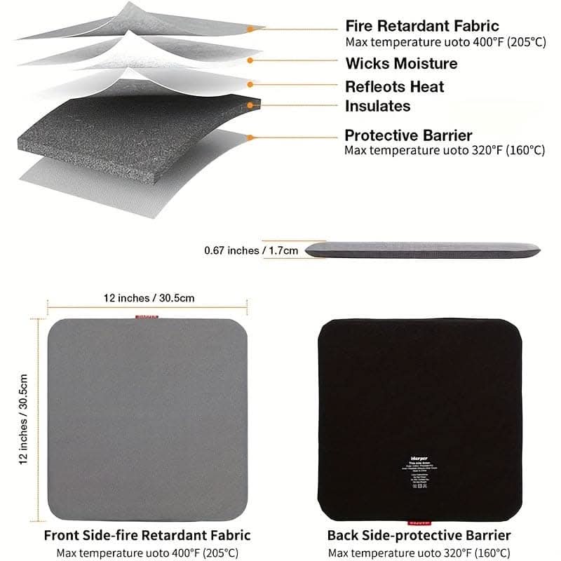 Travel Ironing Pad - Heat Insulation & Foldable Electric Iron Board