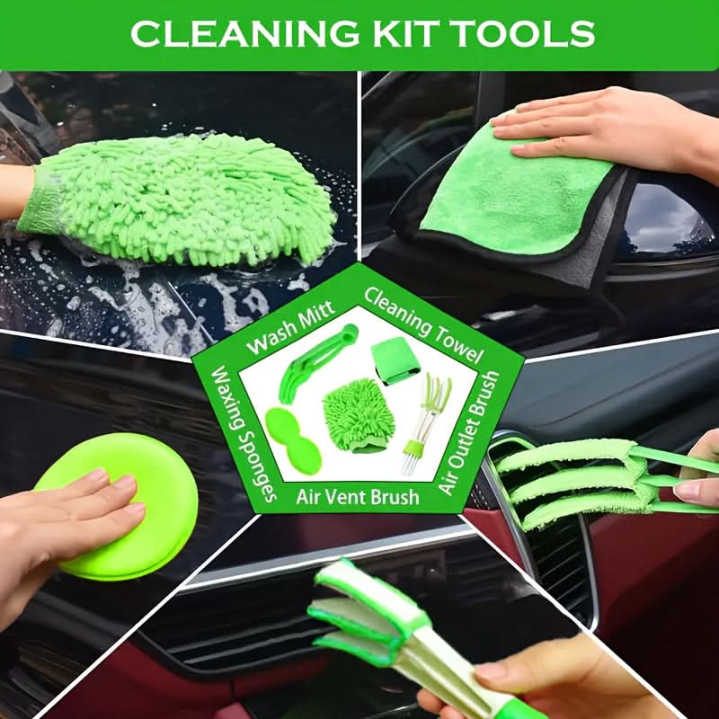 14-Piece Car Cleaning Kit- Electric Cleaning Brush Set