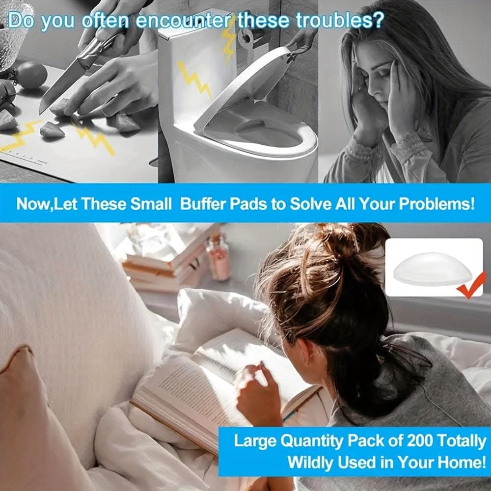Self-Adhesive Clear Rubber Feet – Noise Dampening Buffer Pads