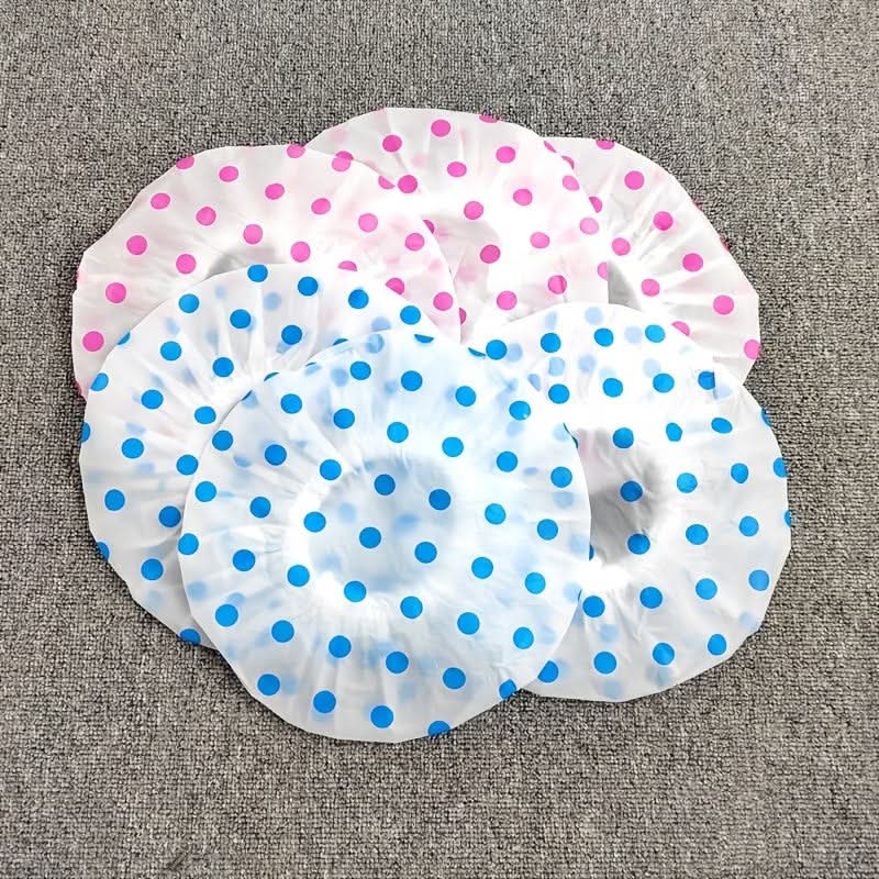 3 Pcs Reusable Waterproof Shower Caps with Floral Print