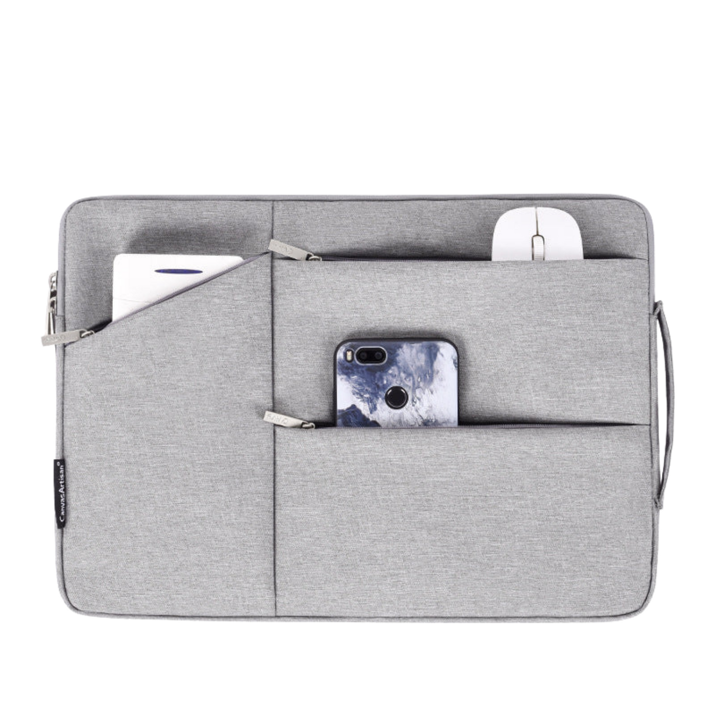 Waterproof Laptop Sleeve with Handle – Polyester Case for MacBook & More (11–15 Inch)