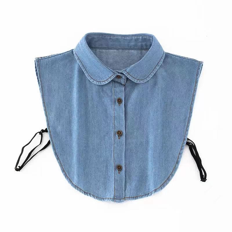 Chic Detachable Denim Faux Collar Accessory