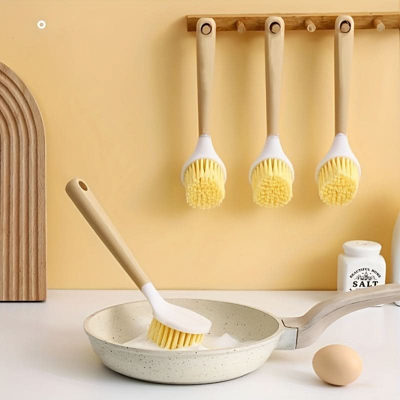 Long-Handled Kitchen Scrub Brush for Pots