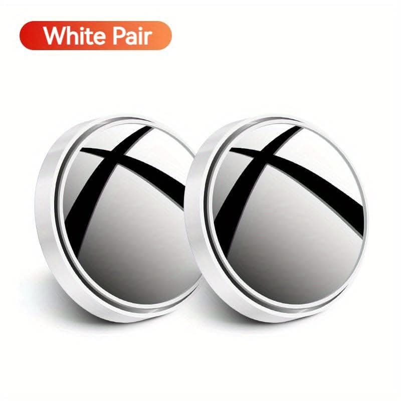 2-Pack 360° Adjustable Blind Spot Mirrors – HD Glass for Cars & Trucks