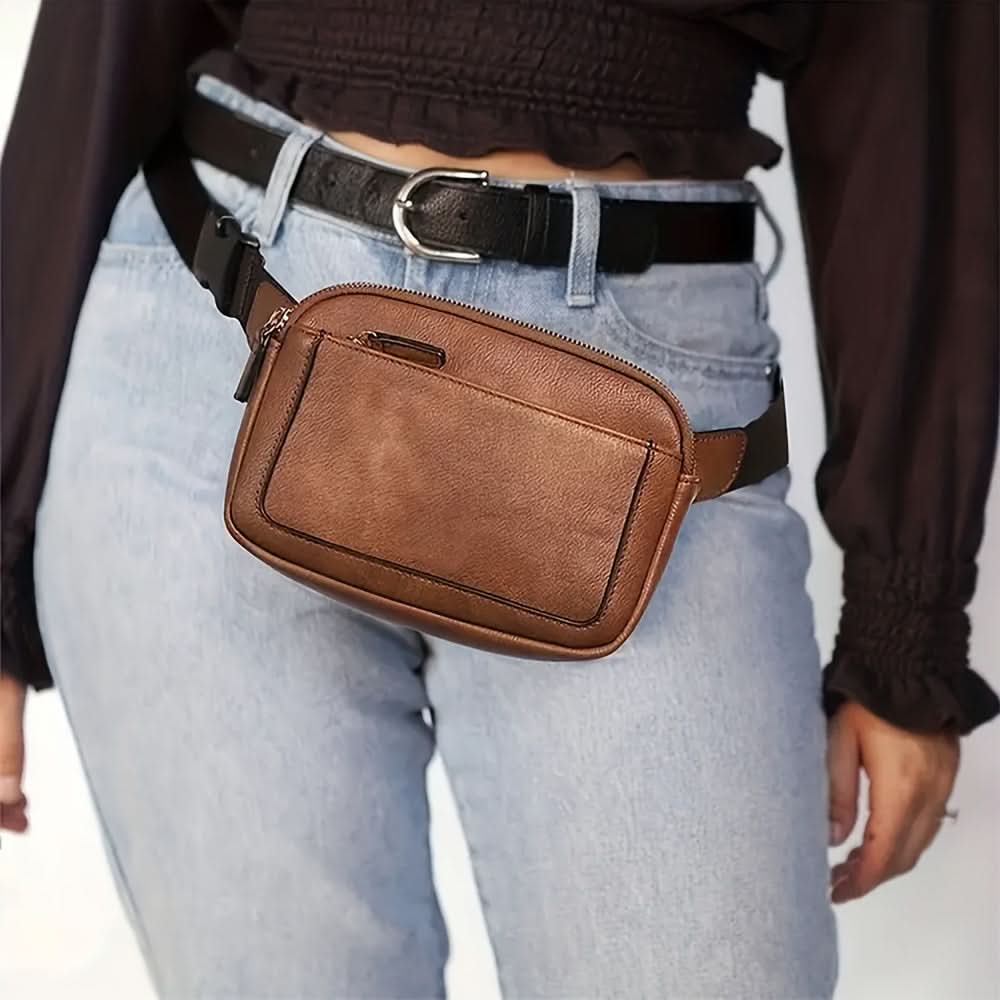 Stylish PU Leather Crossbody Waist Bag