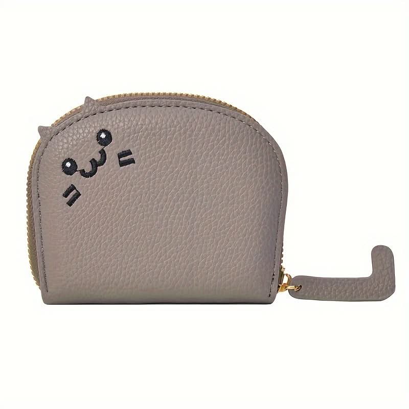 Cute Cat Card Holder for Women – Compact Multi-Card Wallet & Coin Purse