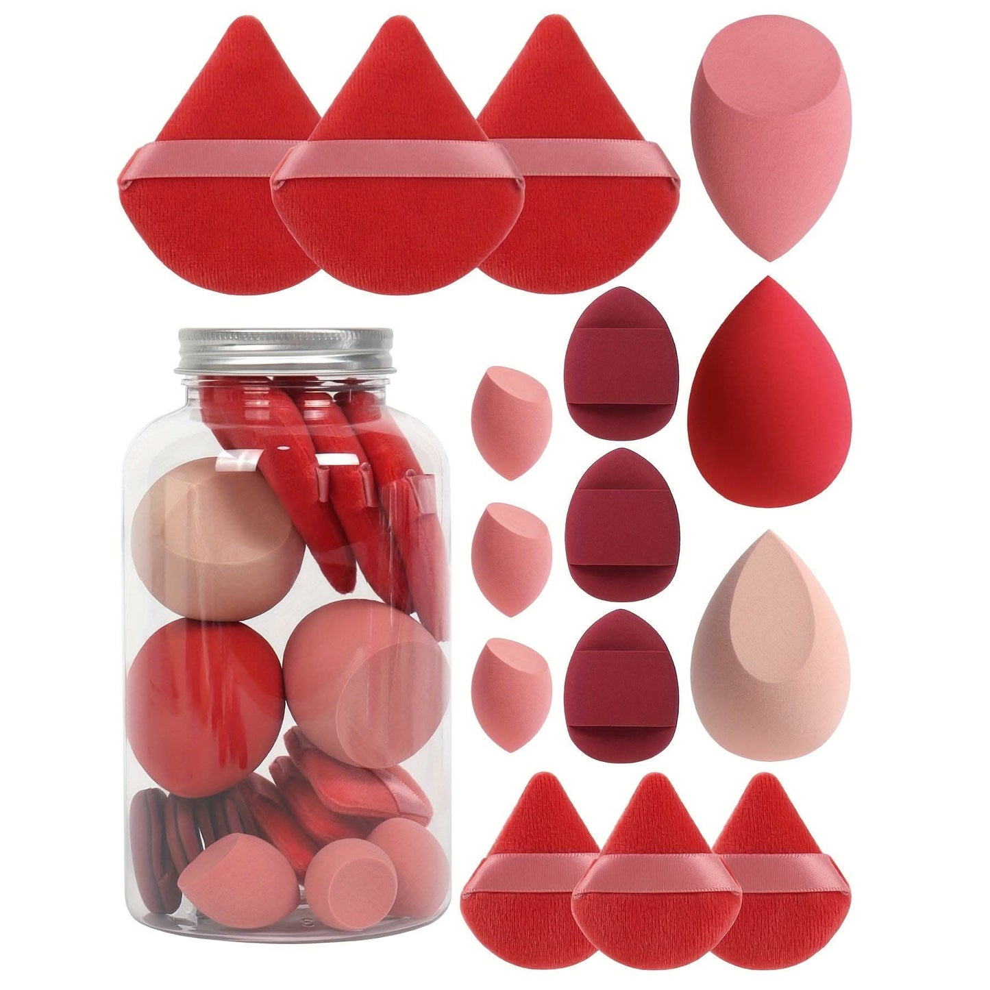 15-Piece Makeup Tool Set in Jar