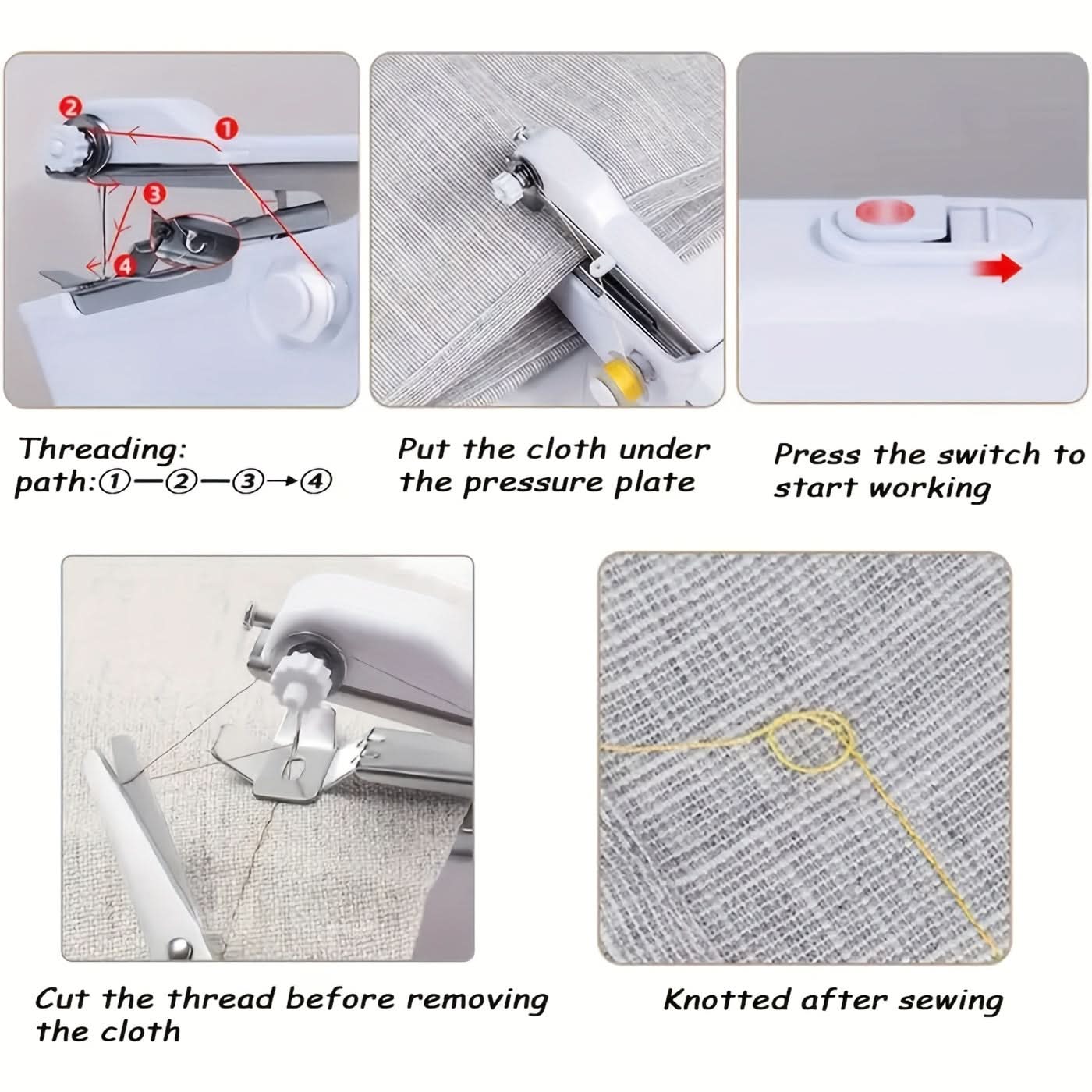Compact Handheld Sewing Machine for Quick Repairs