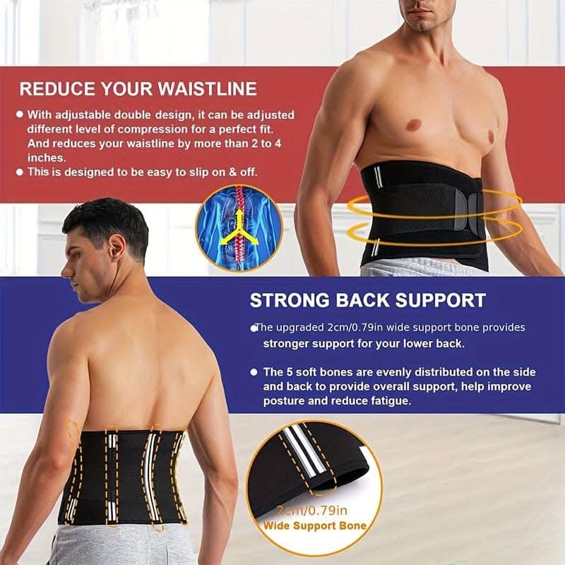 Men's Waist Training Belt – Weight Loss & Abdominal Control