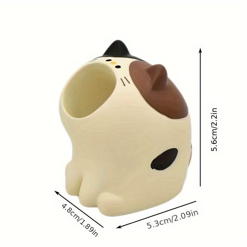 Cute Animal Pen & Brush Holder Set