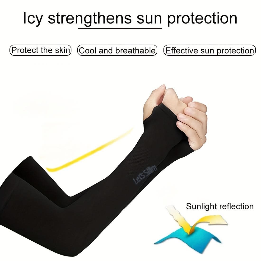 3 Pairs UV Protection Cooling Arm Sleeves