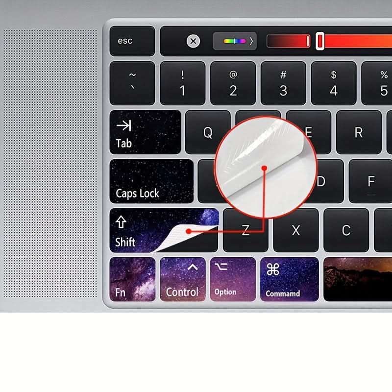 2 Pcs PVC Keyboard Stickers for MacBook – Durable ABS