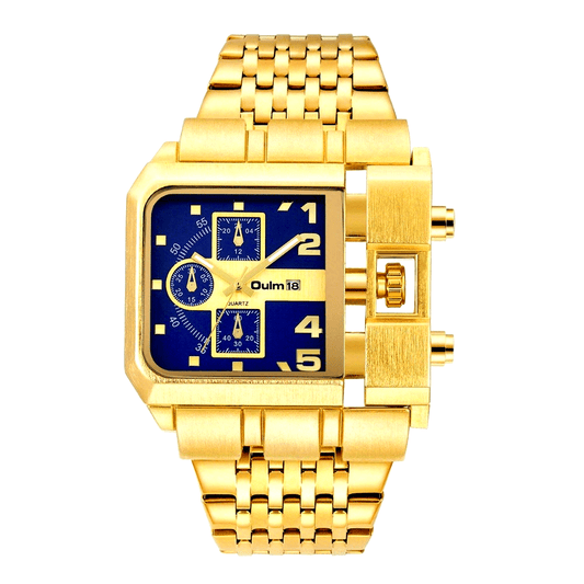 Oulm Men's Quartz Business Calendar Watch - Large Dial