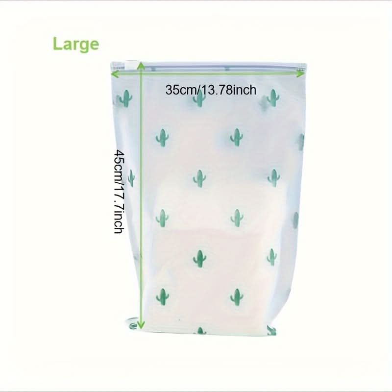 10PCS Fashionable Zipper Storage Bags - Fun Prints & Secure ZipLock