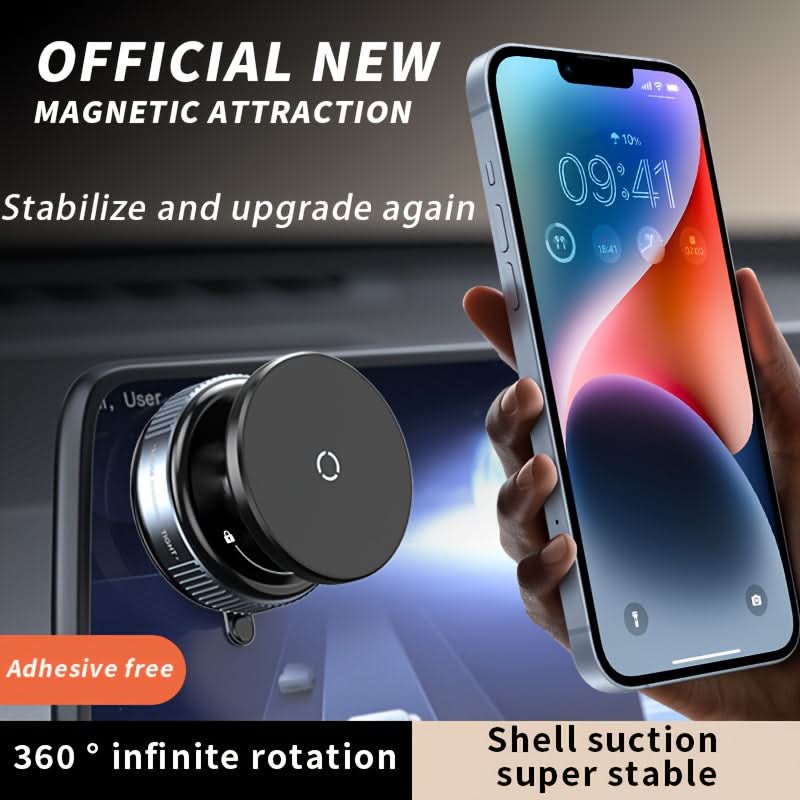 Rotating Magnetic Suction Cup Phone Holder – Portable