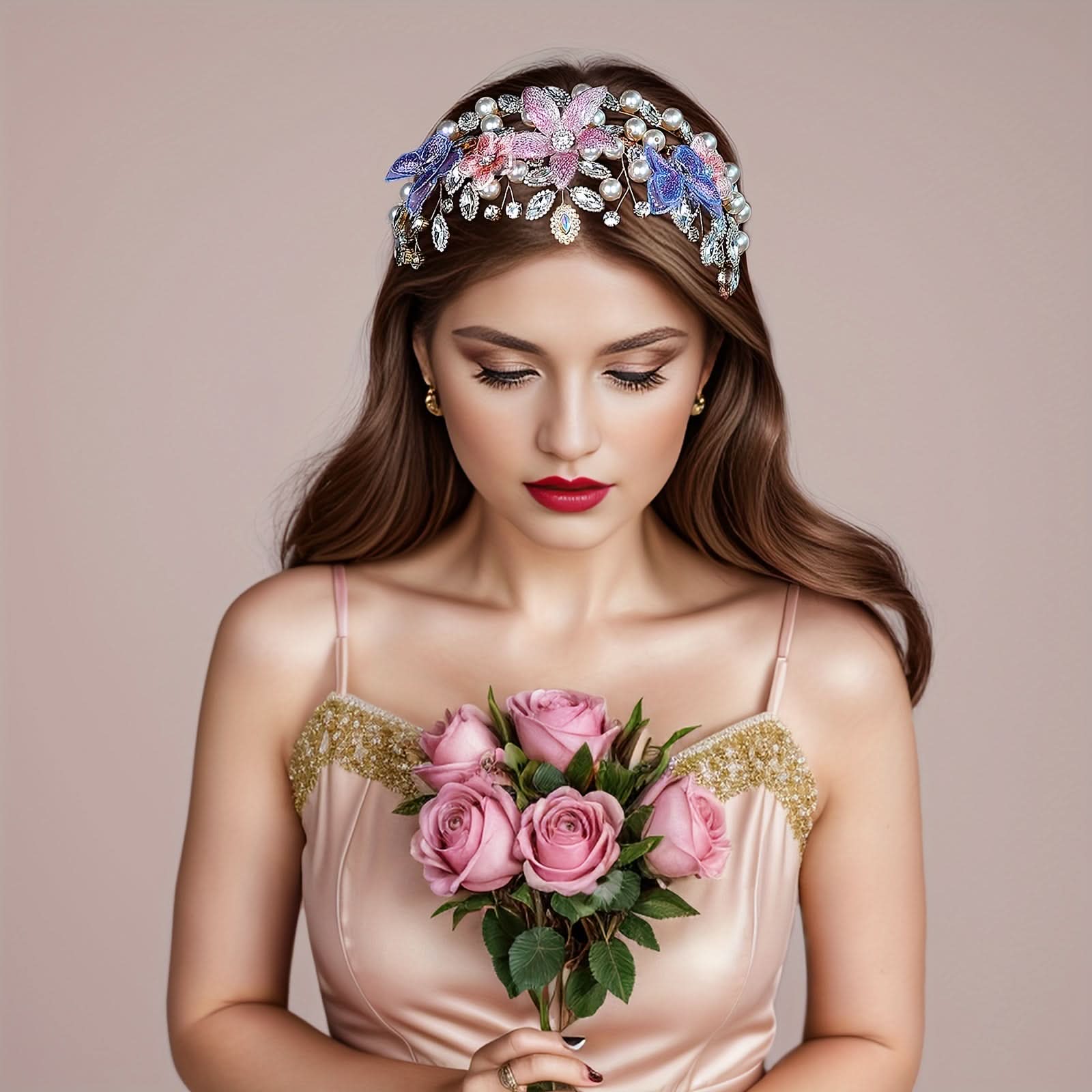 Elegant Rhinestone Iron Alloy Hairband for Women