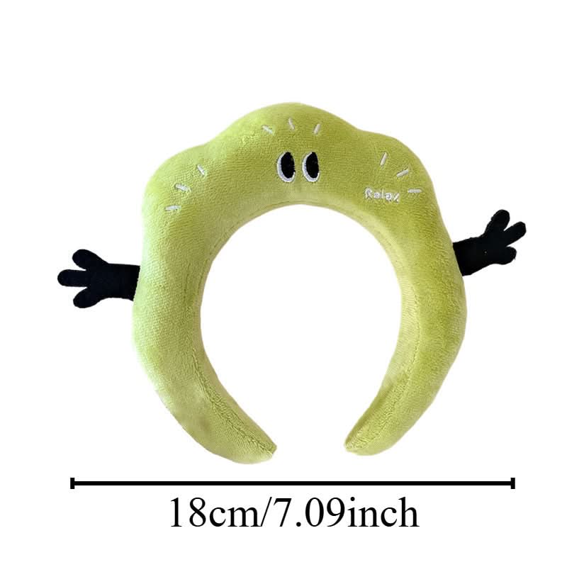 4pcs Plush Animal Ear Headbands, Non-Slip Hair Hoops