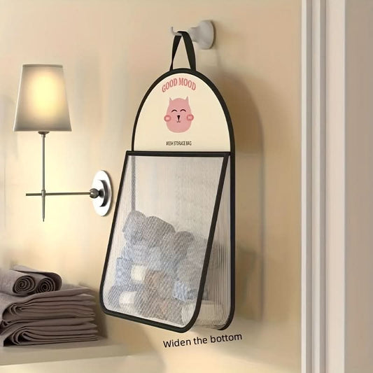Hanging Mesh Storage Bag - Breathable Polyester Laundry Organizer