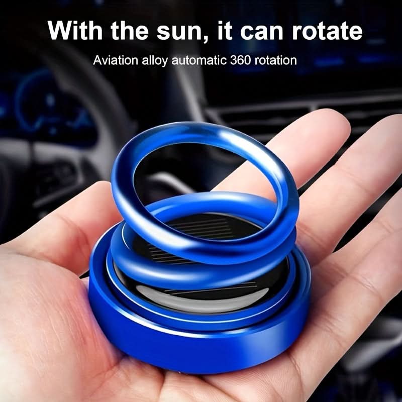 Solar-Powered Rotating Car Air Freshener – 3-Piece Hanging Aromatherapy Set