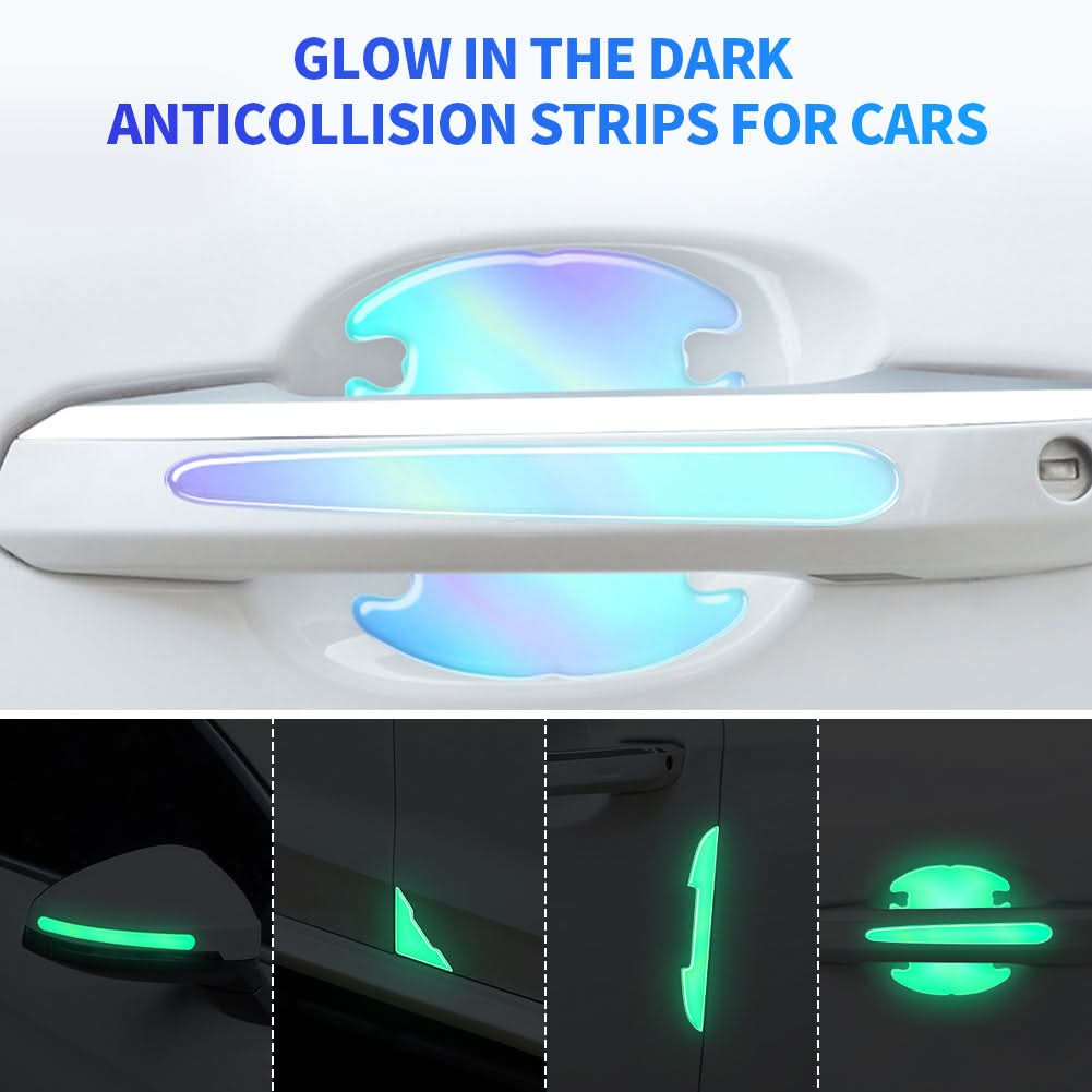 Luminous Car Door Handle & Mirror Protective Stickers