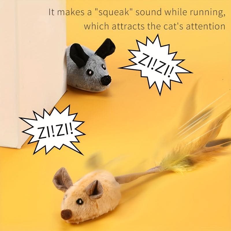 Rechargeable Plush Electric Cat Mouse Toy – Interactive Whisker Teaser