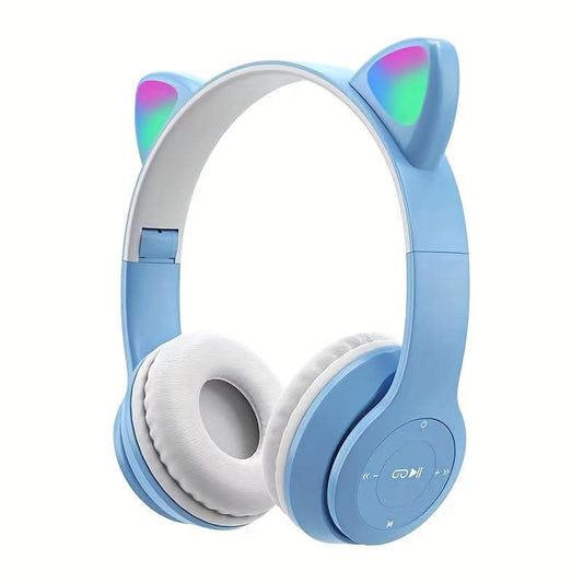 Foldable Rabbit Ear Headband Headphones – Glowing LED Ears