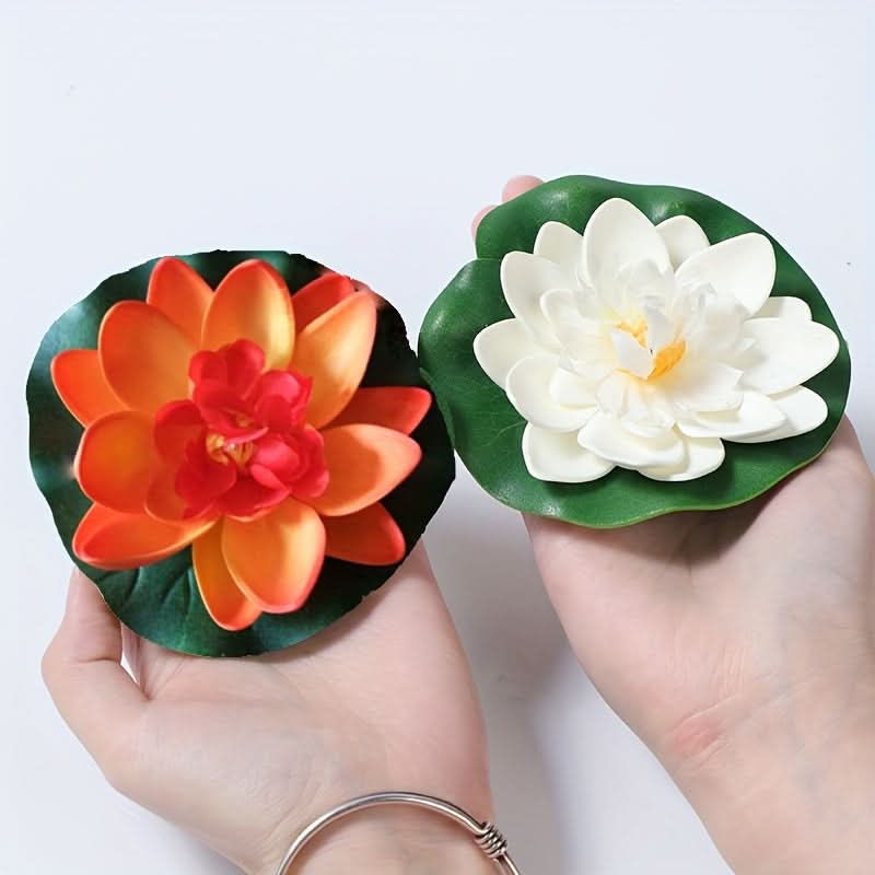 6-Pack Lifelike Lotus & Water Lily Decor