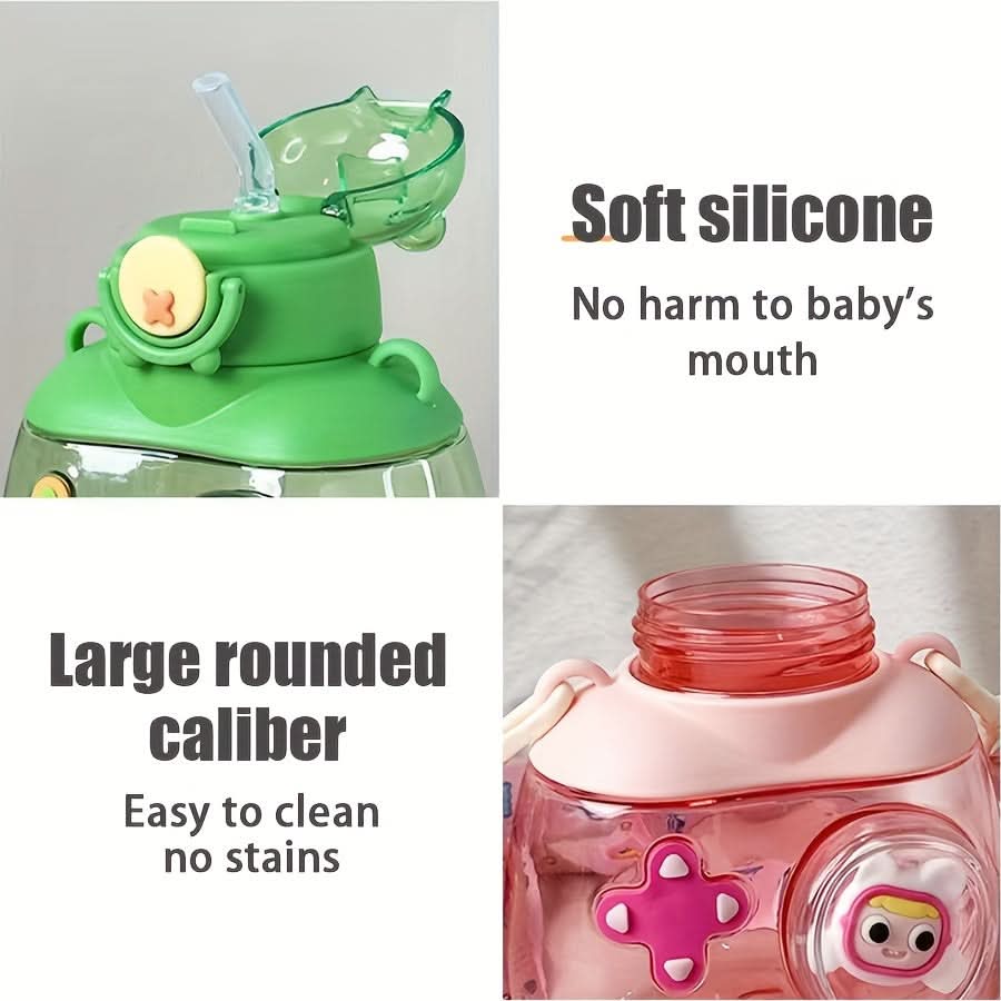 Bear-Shaped Kids Straw Sippy Cup, 25oz