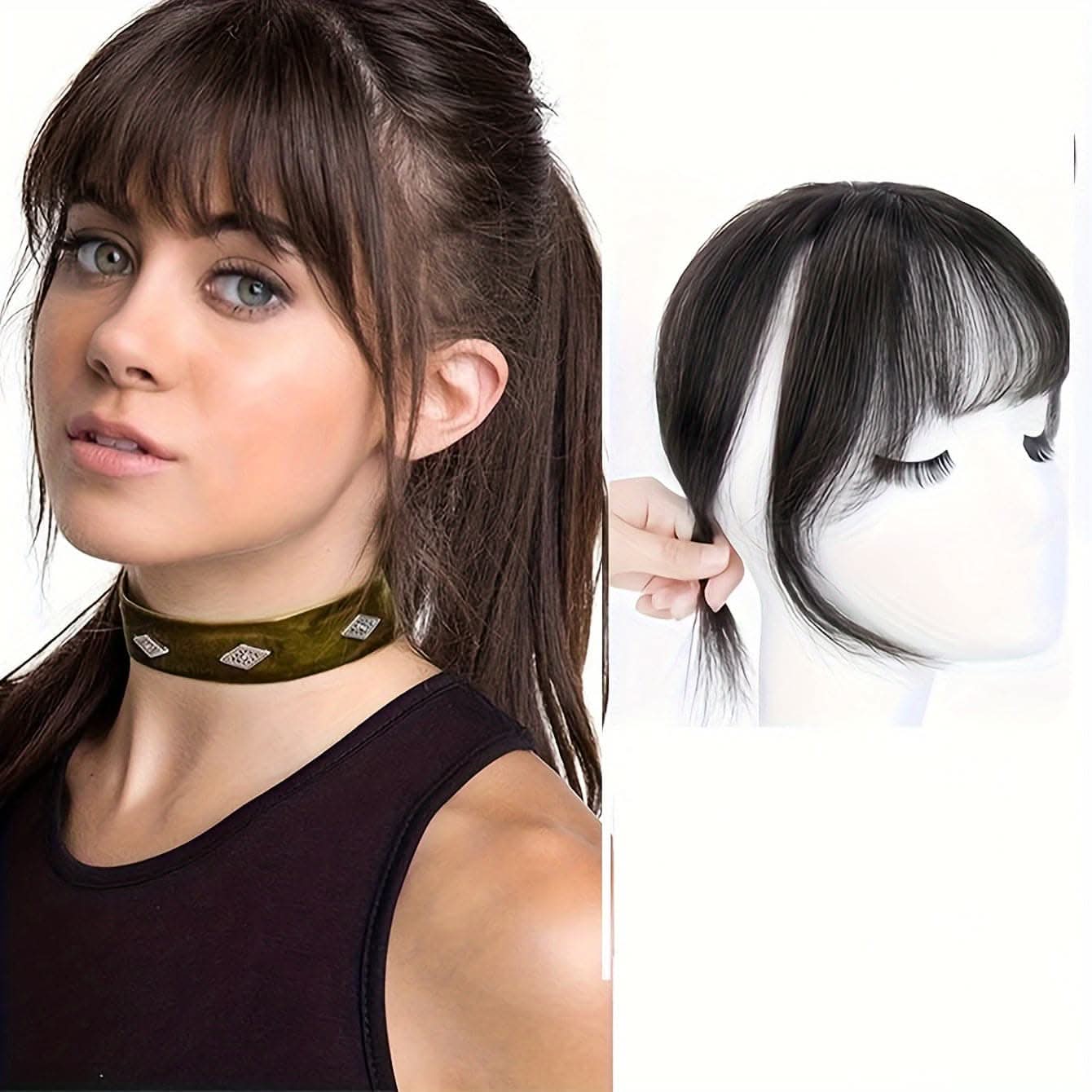 Vibrant Synthetic Hair Toppers with Bangs – Easy Clip-In Extensions