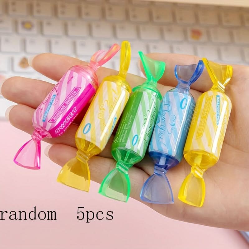 5-Pack Candy-Shaped Ballpoint Pens – Medium Point
